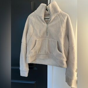 Lululemon Scuba Oversized half-zip fleece. M/L. Bone.